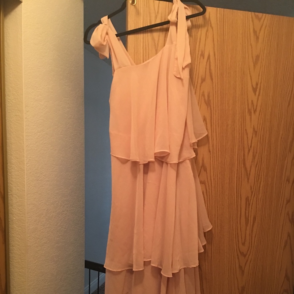 3 tier blush maxi dress